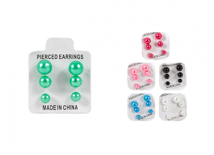 پک 3 عددی گوشواره مرواریدی میخی