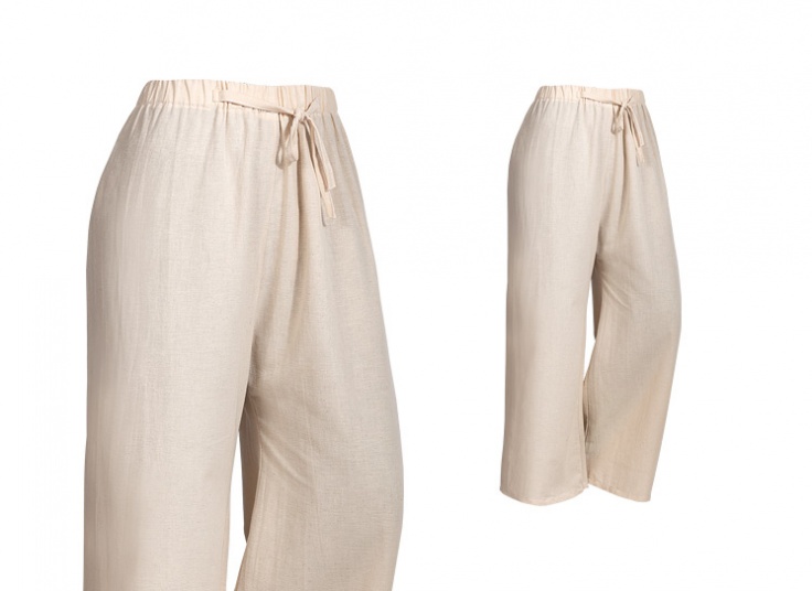 شلوار لینن زنانه کمر کش