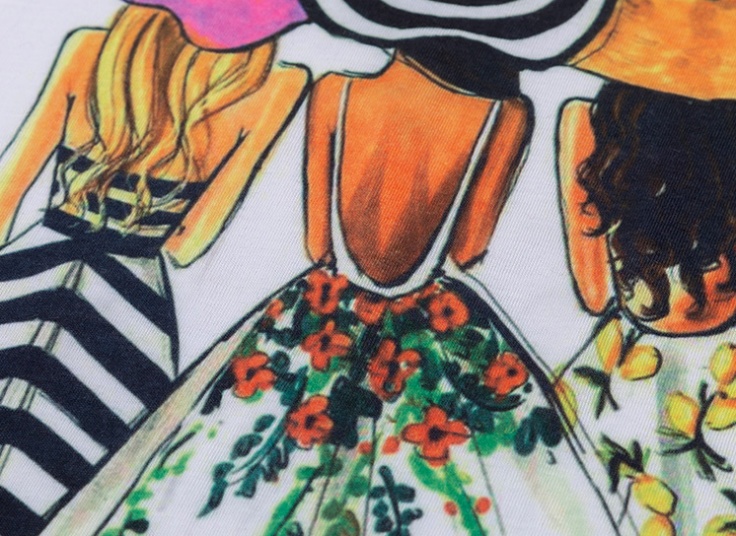 تیشرت طرح فانتزی زنانه