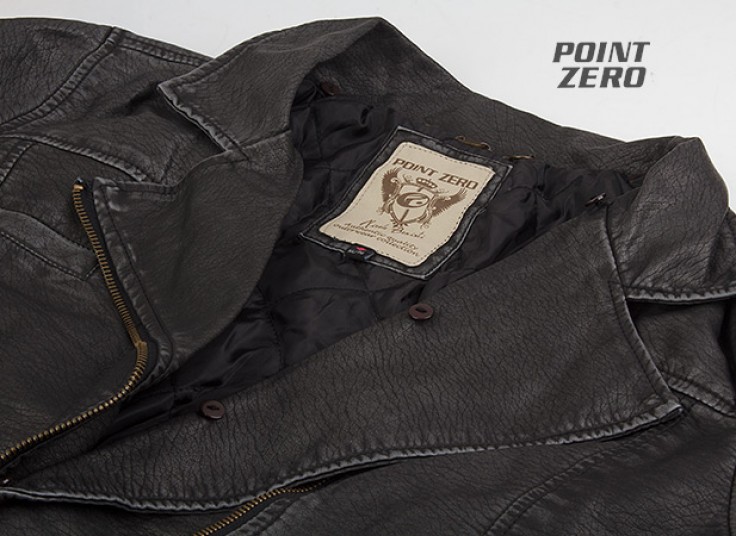 کاپشن چرم مردانه POINT ZERO