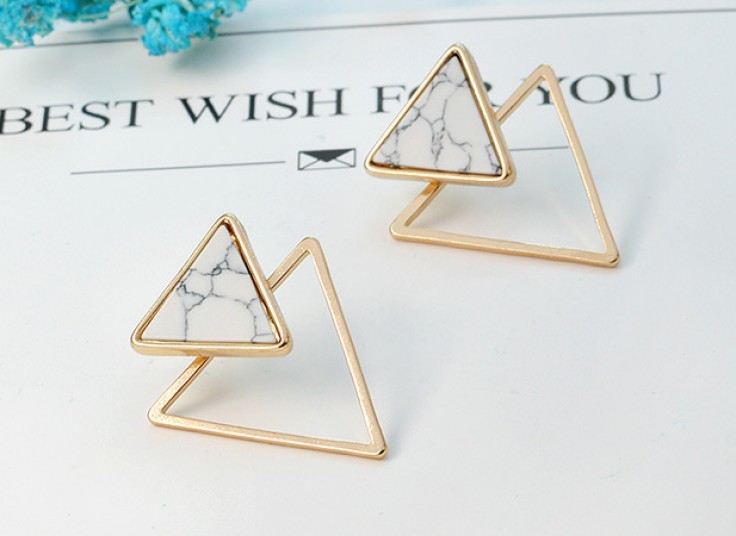 گوشواره هندسی مرمر