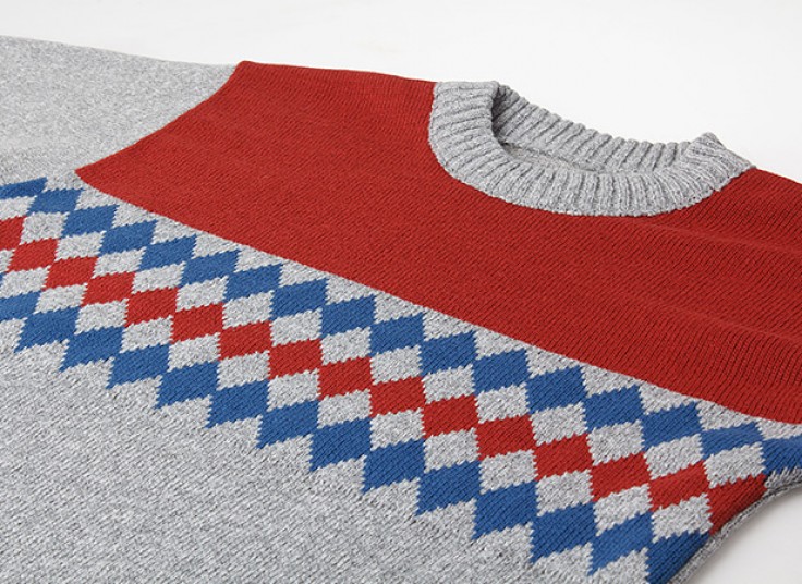 پلیور مردانه یقه گرد طرح Diamond