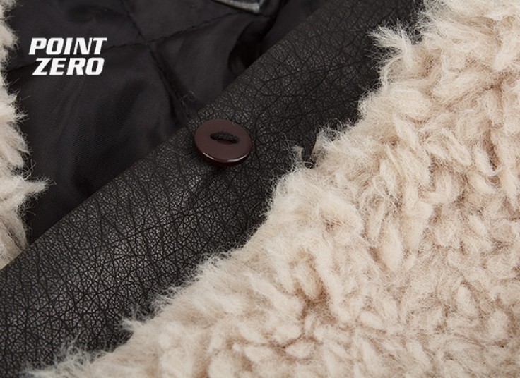 کاپشن چرم مردانه POINT ZERO