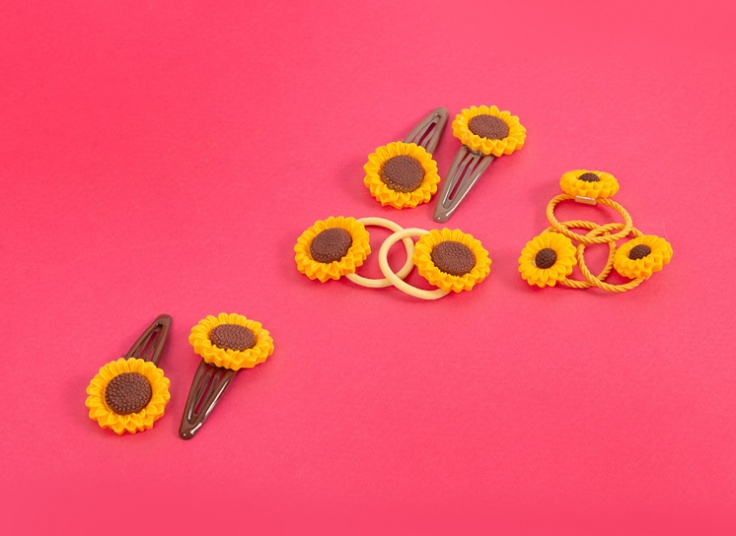 گیره و کش مو طرح آفتابگردان