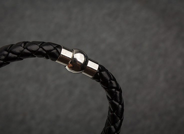 دستبند چرم حصیری