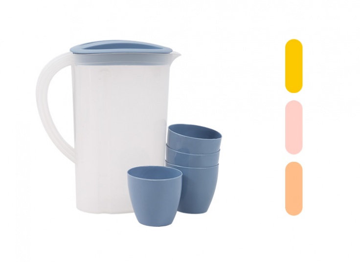 پارچ و لیوان Tak plastic مدل Kish