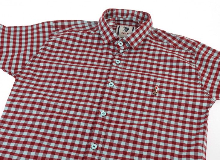 پیراهن مردانه چهارخانه طرح polo