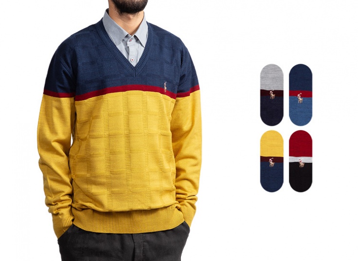 بلوز مردانه بافت طرح polo