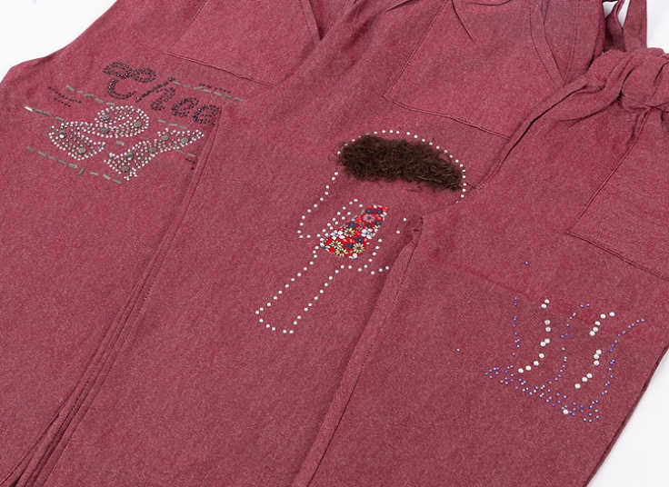 شلوار کتان دخترانه نگین دار