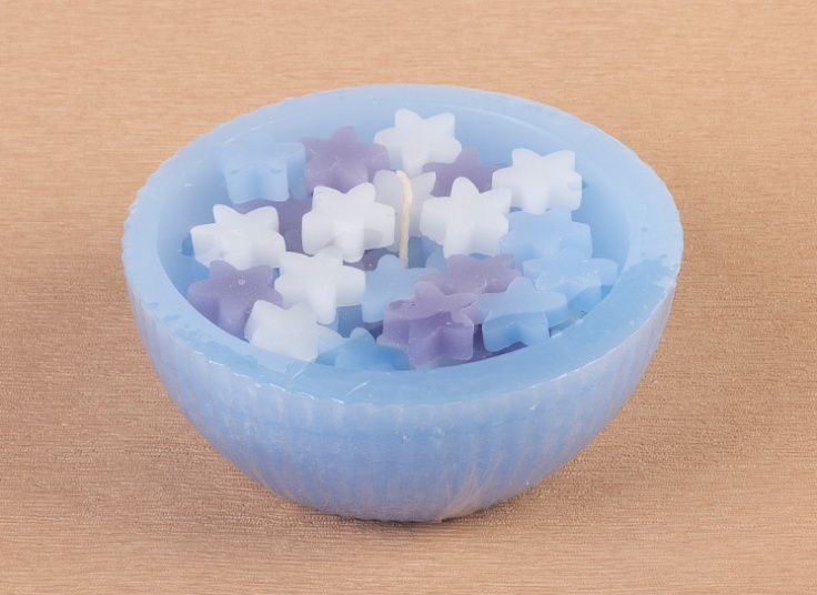 شمع کاسه ای مدل ستاره