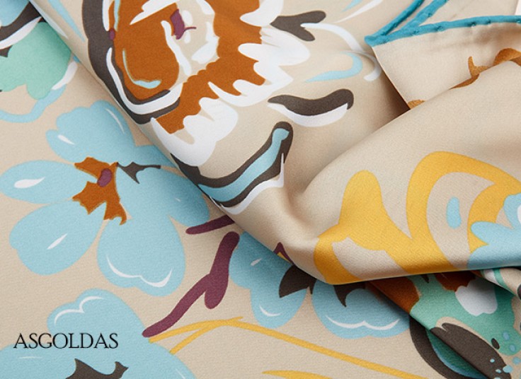 روسری دست دوز ابریشم ASGOLDAS