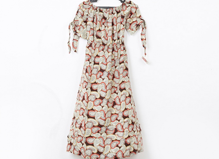 پیراهن ساحلی یقه قایقی