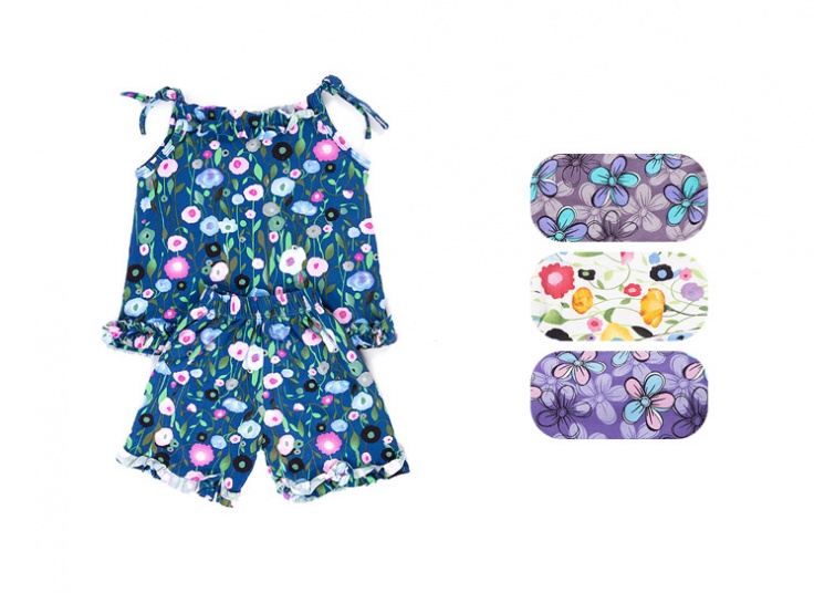 ست تاپ شلوارک دخترانه چین‌دار