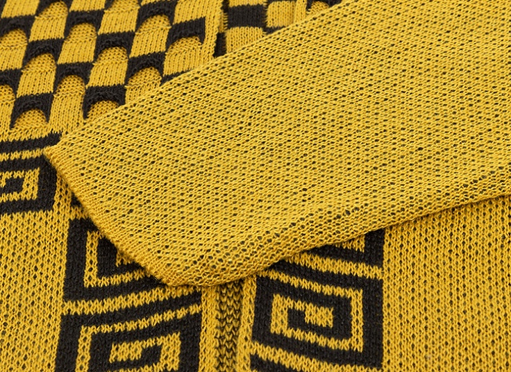 مانتو بافت جلو باز طرح دار