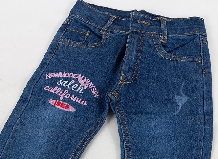 شلوار جین دخترانه گلدوزی