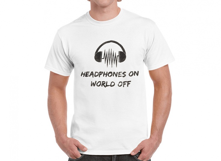 تیشرت مردانه طرح HeadPhone