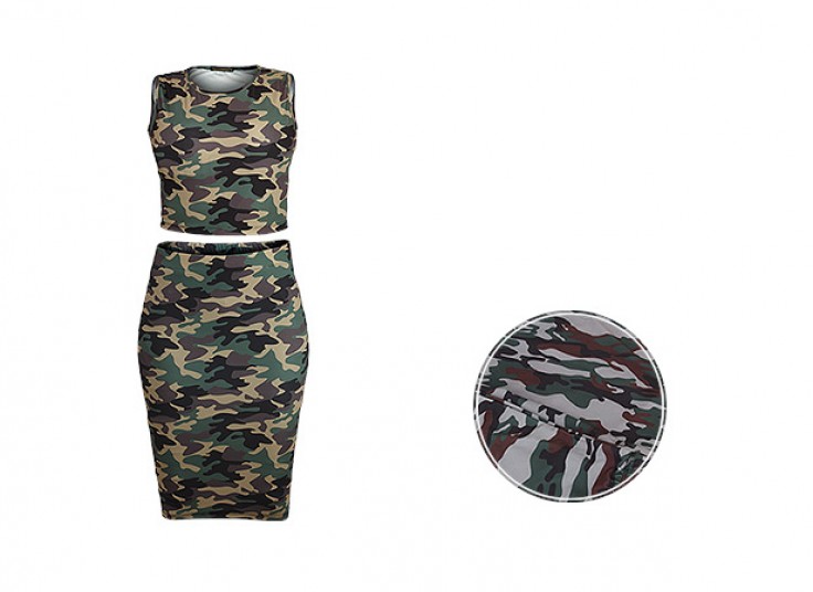 ست تاپ و دامن ارتشی