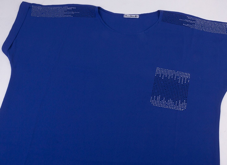 تیشرت حریر کرپ سایز بزرگ jewelled