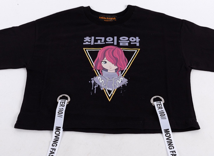 کراپ دخترانه طرح دار