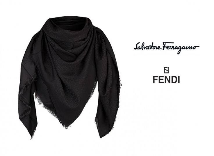 روسری مشکی Salvatore Ferragamo