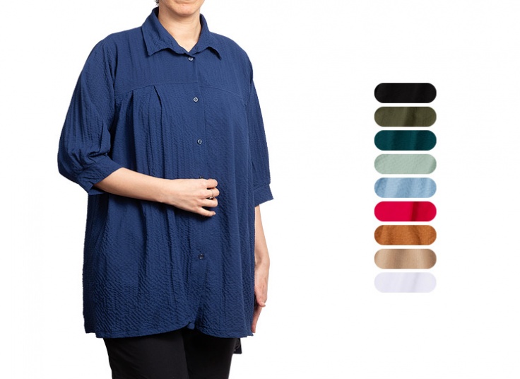 شومیز مانتویی پیله دار