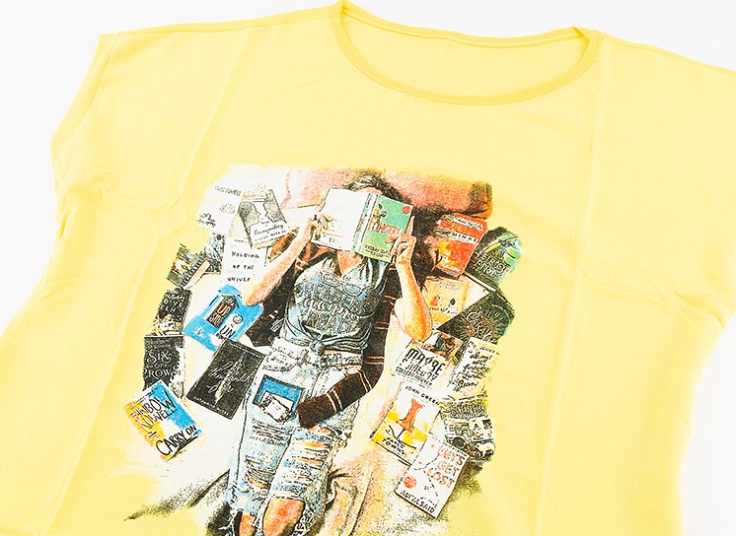 تیشرت زنانه Girl & Book