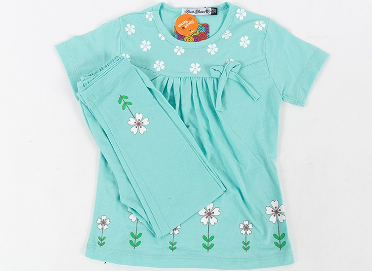 تیشرت شلوار دخترانه طرح گل