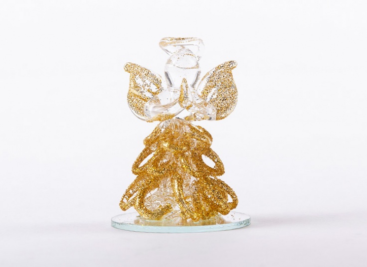 مجسمه شیشه ای فرشته بالدار