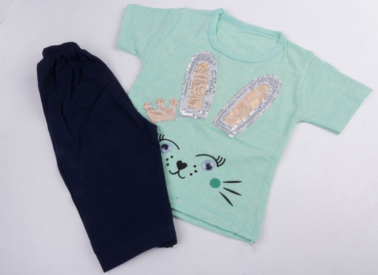 ست بلوز و شلوار برمودا بچگانه