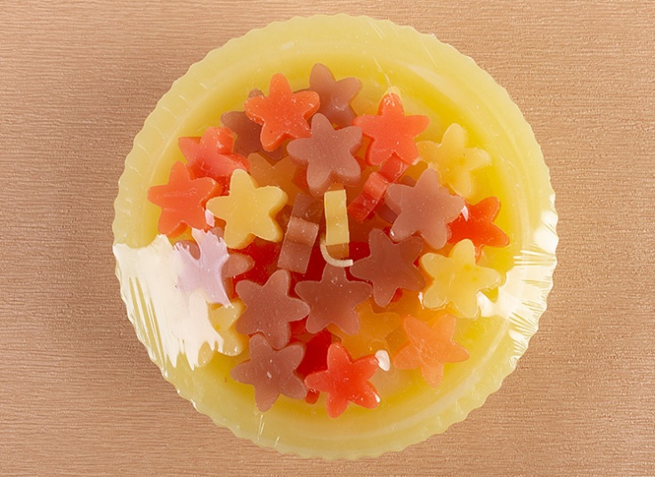 شمع کاسه ای مدل ستاره