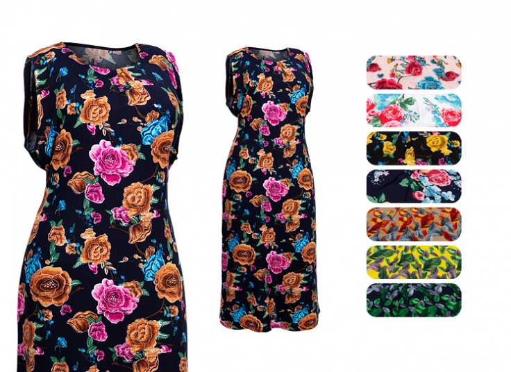 سارافون گلدار سایز بزرگ