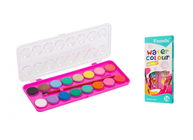 آبرنگ 16 رنگ Vneeds