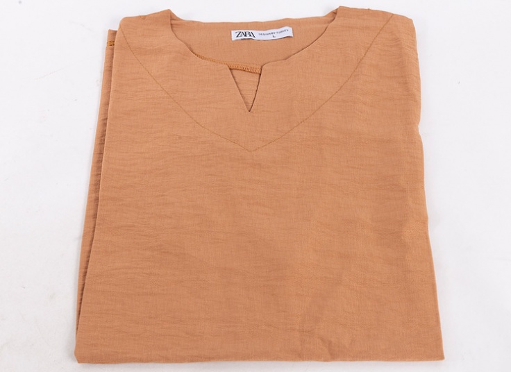 تیشرت یقه براش طرح ZARA