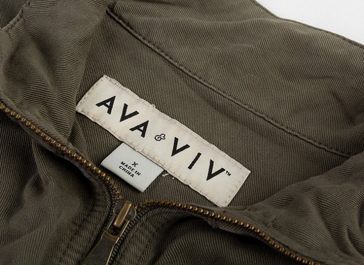 مانتو کتان آستین حلقه‌ای Ava Viv