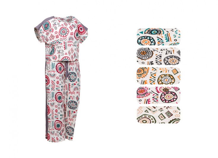 ست کراپ و شلوار طرحدار