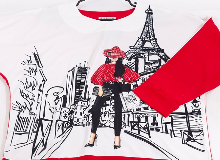 بلوز زنانه طرح ایفل