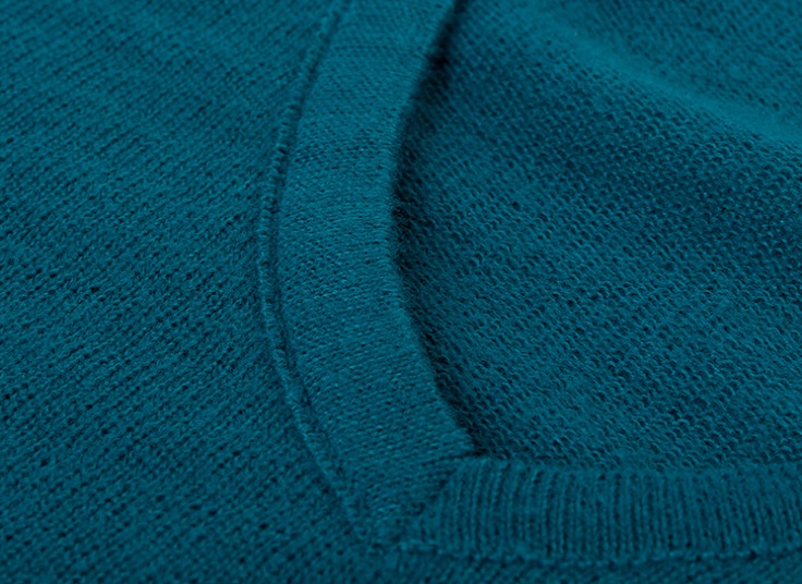 پلیور بافت یقه هفت رنگی