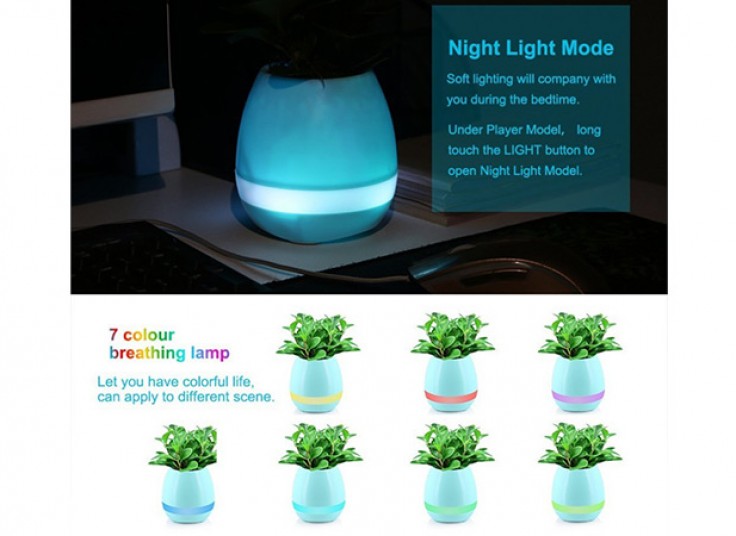 اسپیکر بلوتوث و گلدان موزیکال SMART