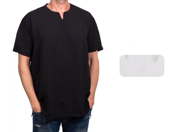 تیشرت یقه کوبایی مردانه