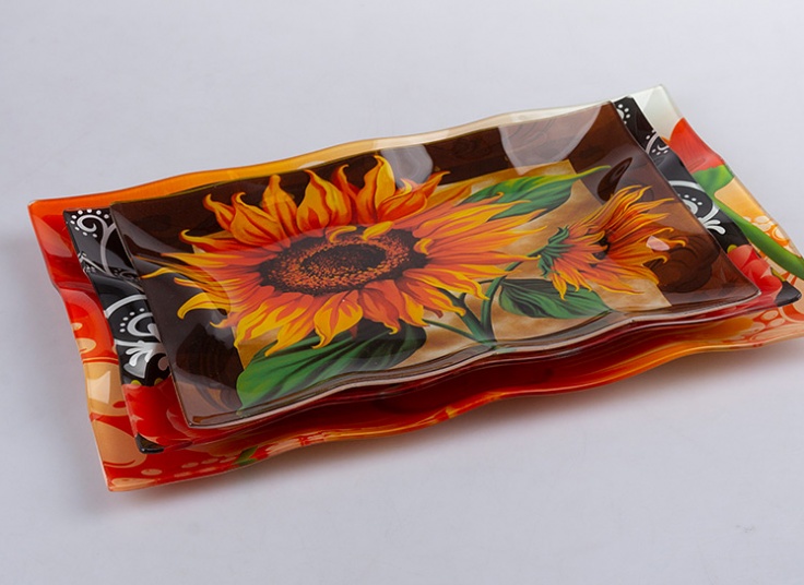 سینی پذیرایی شیشه ای Queens