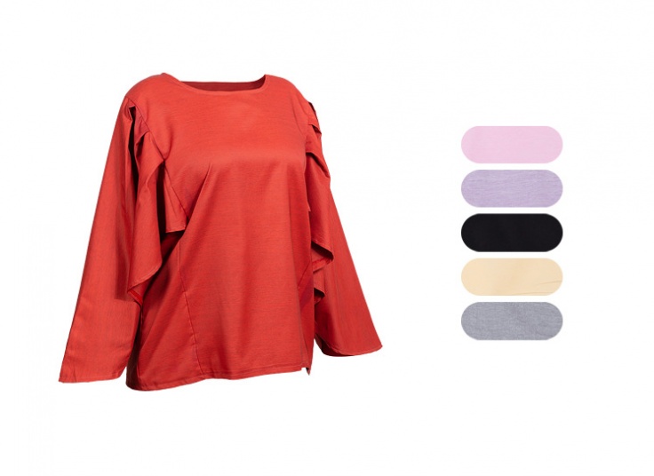 بلوز زنانه آستین شنلی