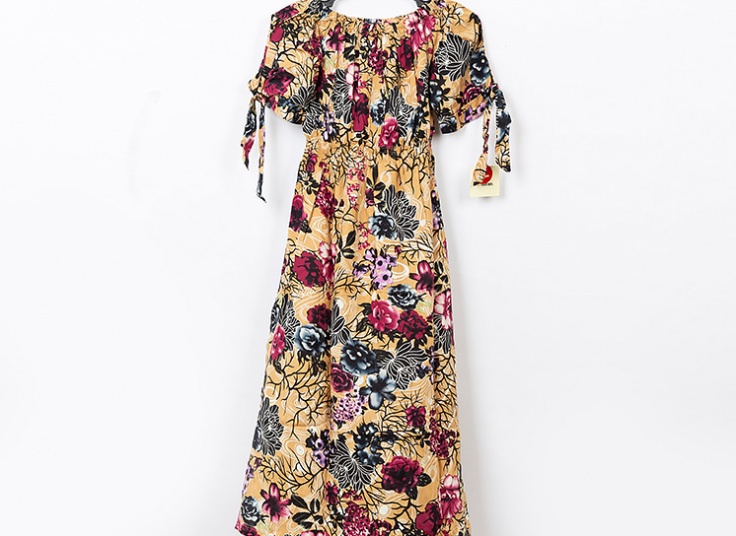 پیراهن ساحلی یقه قایقی