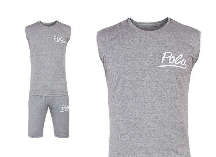 ست رکابی و شلوارک مردانه طرح POLO