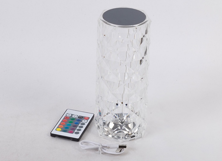 آباژور شارژی کریستالی Rose Table Lamp