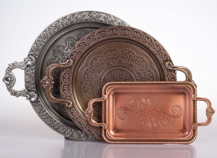 سینی فلزی طرح برجسته