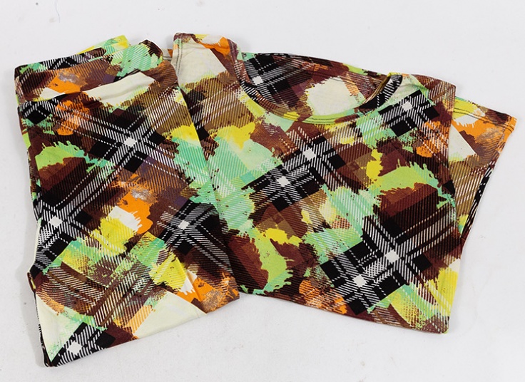 ست تاپ شلوار برمودا گیاهی