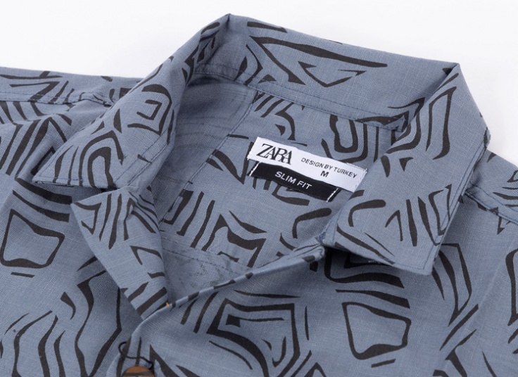 پیراهن چاپی آستین کوتاه طرح ZARA