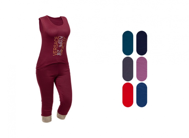 تاپ و شلوارک زنانه طرح Versace