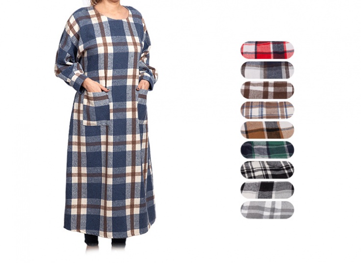 کفتان پشمی چهارخانه زنانه