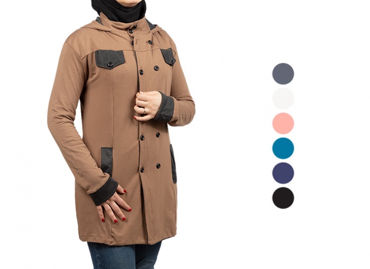 مانتو کلاه دار زنانه